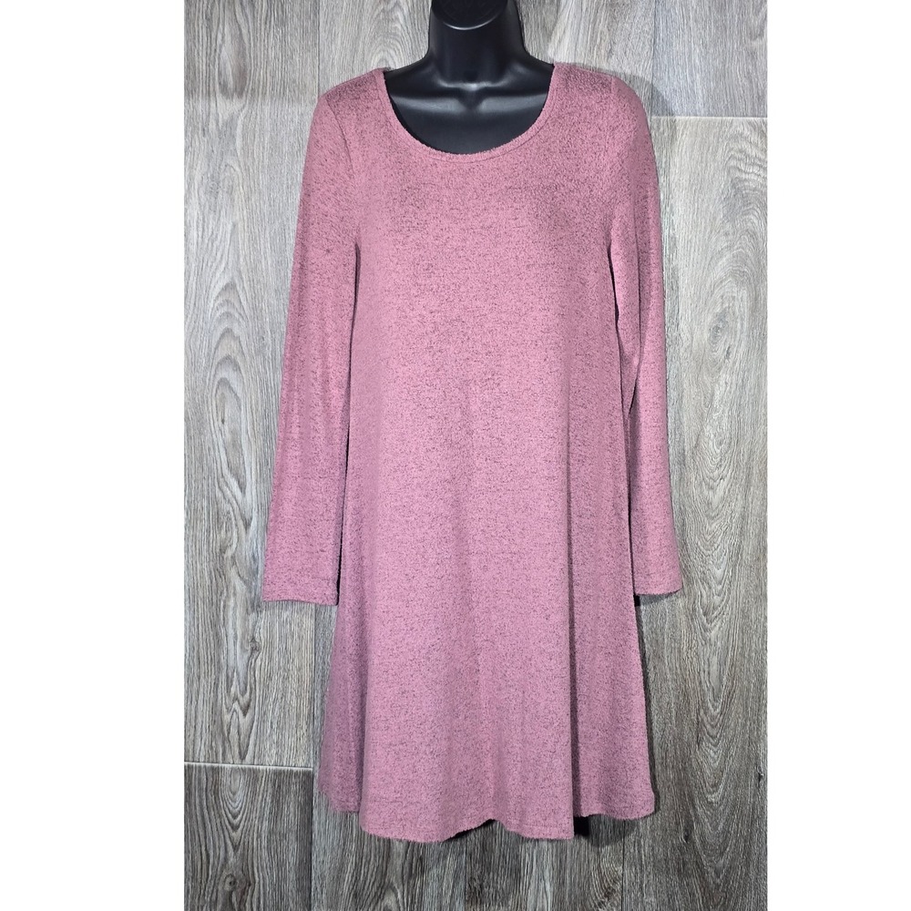 Cupio Mauve Knit Dress Women's Long Sleeve Casual Soft Comfy‎ Size Small